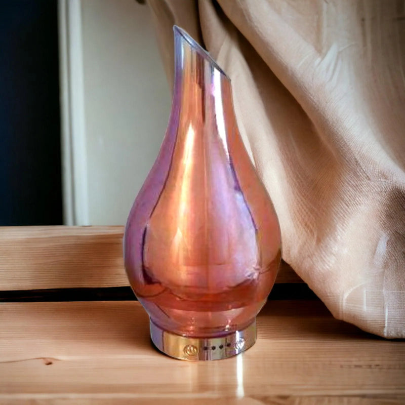 Aroma Lamp Humidifier - Scented Oil Diffuser - 3D Glass - Rose Gold - Multi Colour Led - tooltime.co.uk