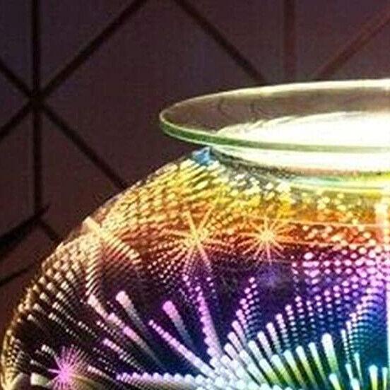 Aroma Lamp Oil Burner Wax Melt Star Firework Burst 3D Oval - tooltime.co.uk