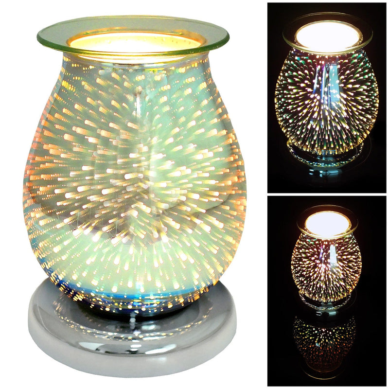 Astin Of London Aroma Touch Lamp Glass 3D Fireworks Aroma Touch Lamp Wax Tart Warmer Scented Oil Burner Diffuser