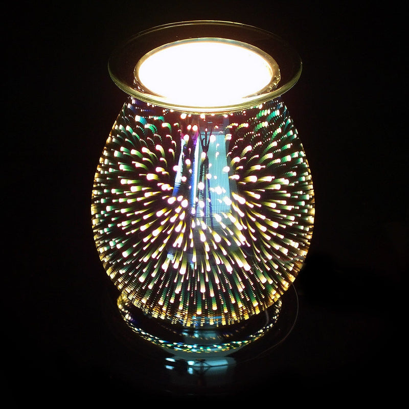Astin Of London Aroma Touch Lamp Glass 3D Fireworks Aroma Touch Lamp Wax Tart Warmer Scented Oil Burner Diffuser