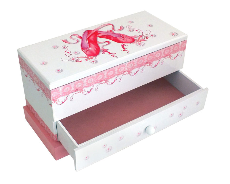 Astin Of London Girls Jewellery Box Trinket Case Pink & White Musical Ballerina Astin Of London