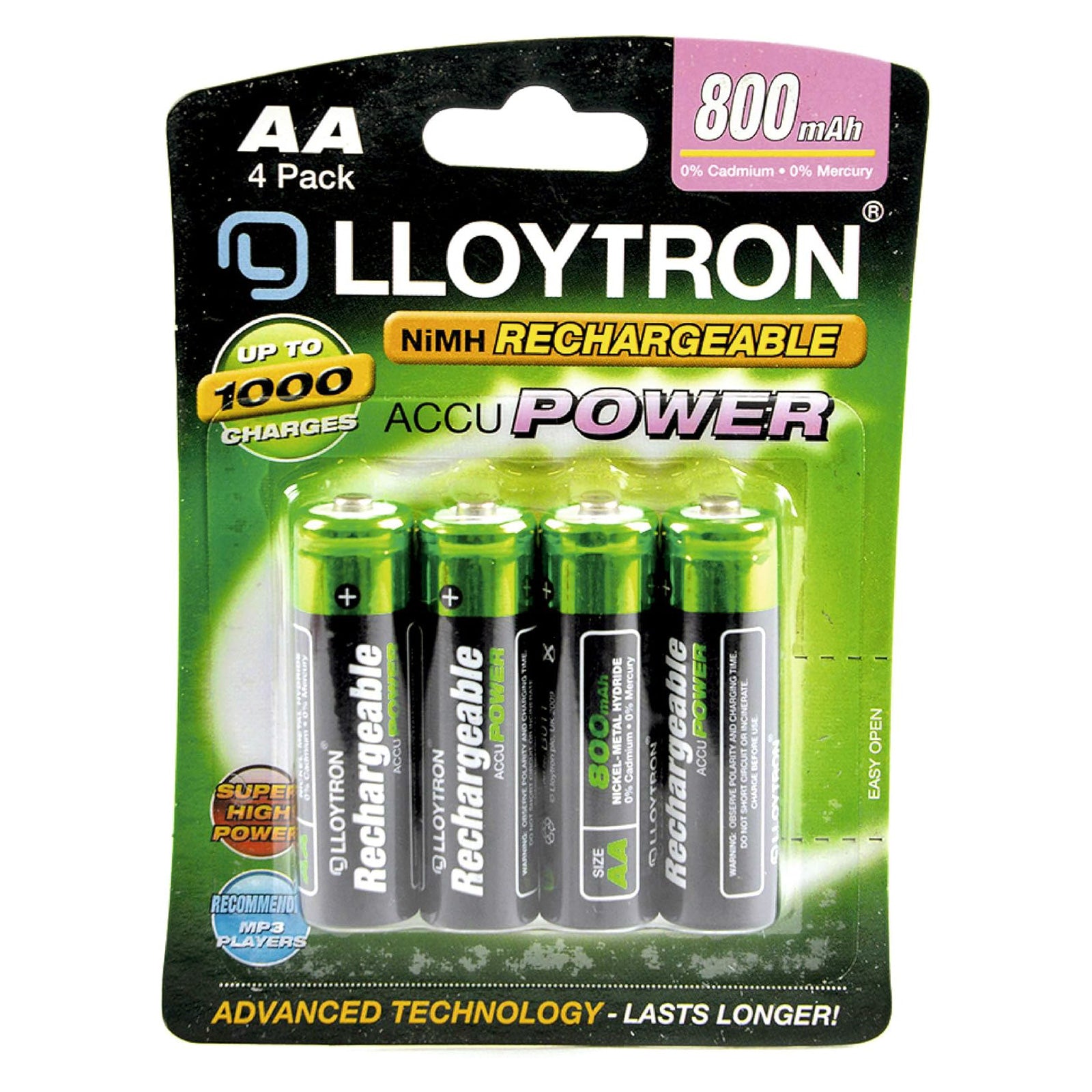 Ultra Fast Plug-in Smart Battery Charger + 8 AA & AAA  Rechargeable NiMh Batteries