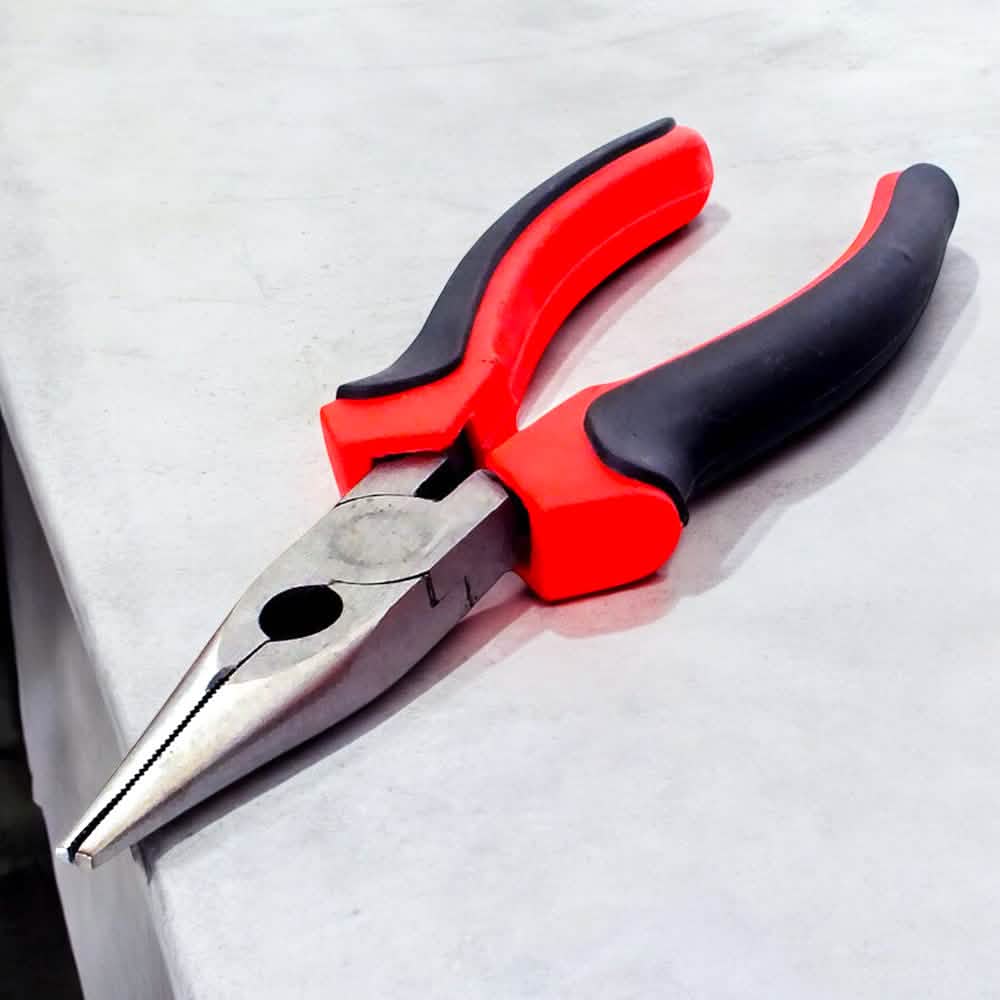 Voche 8" 200mm Long Nose Pliers | Heavy Duty Heat Treated Steel with Non Slip Grips
