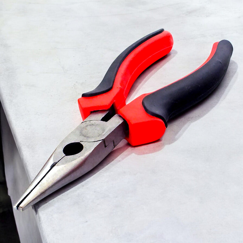 Voche 8" 200mm Long Nose Pliers | Heavy Duty Heat Treated Steel with Non Slip Grips