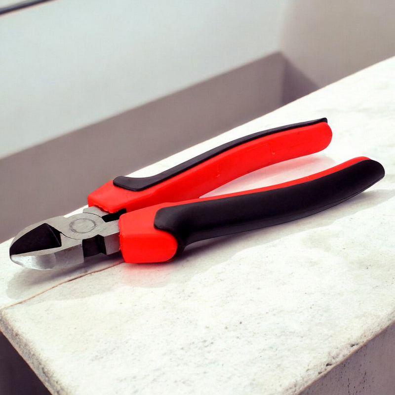 Voche 8" Diagonal Side Cutting Pliers 200mm Wire Cutters | Heavy Duty Heat Treated Steel with Non Slip Grips