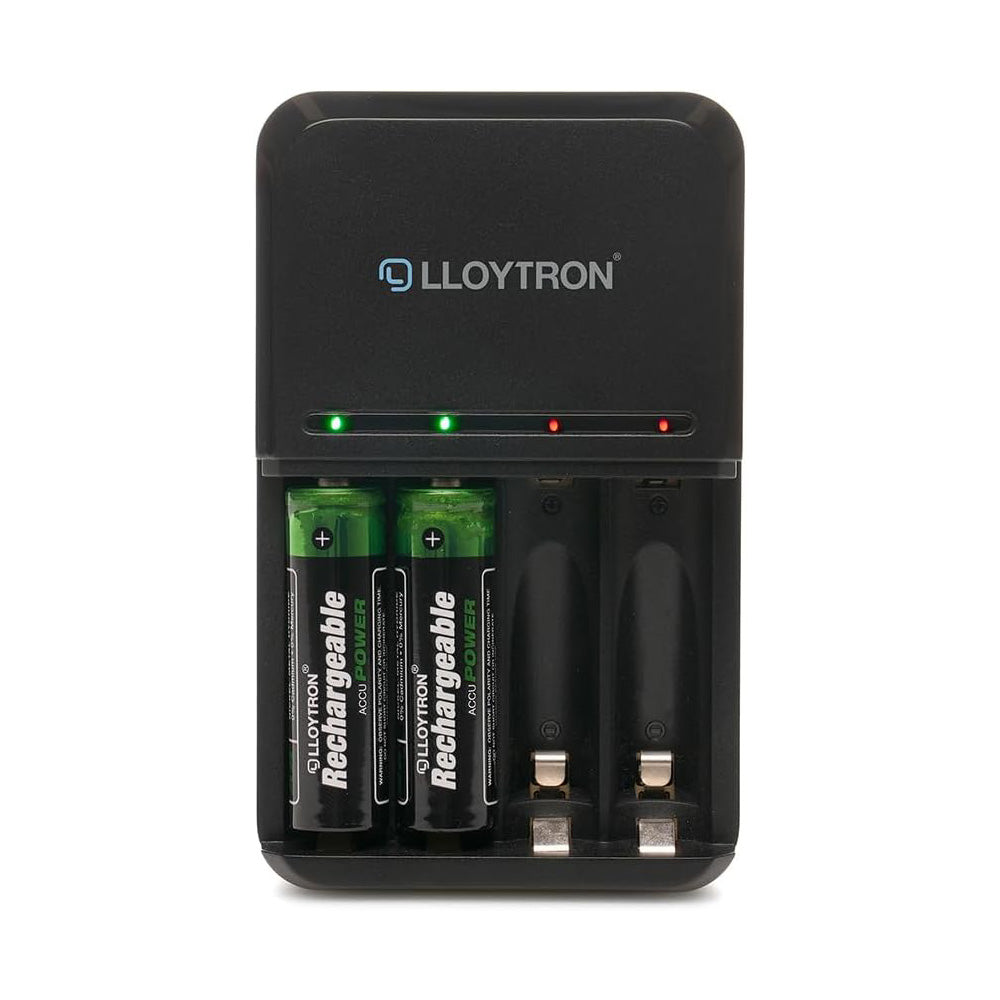 Ultra Fast Plug-in Smart Battery Charger + 8 AA & AAA  Rechargeable NiMh Batteries