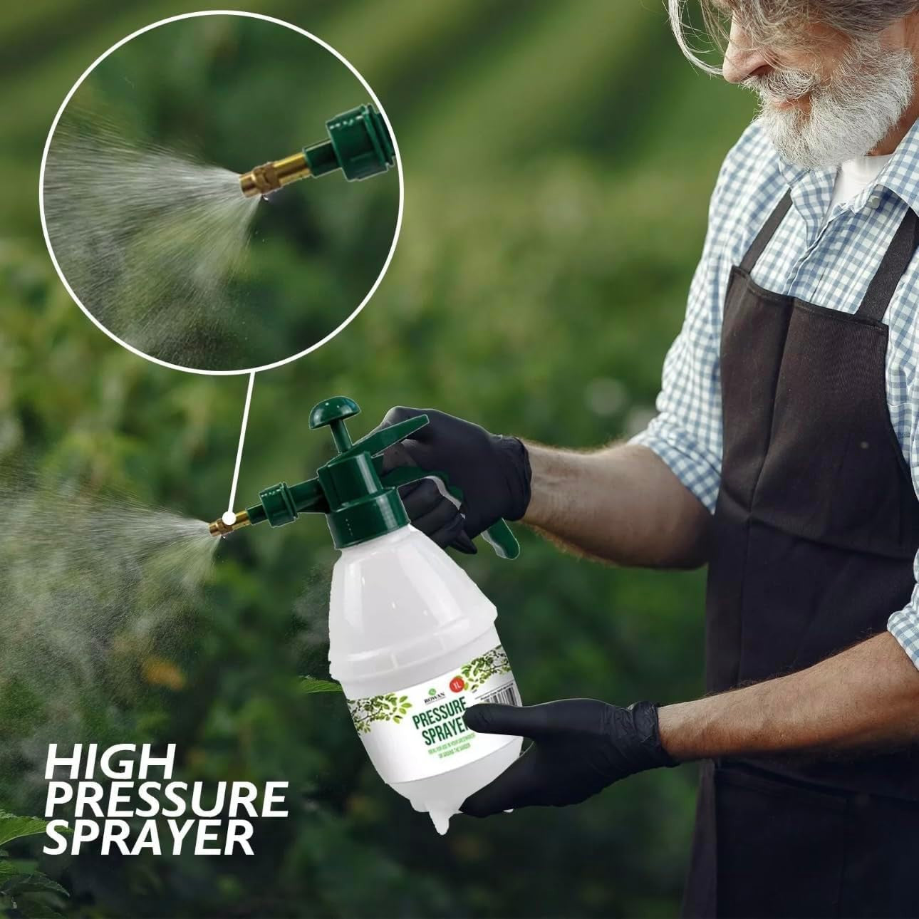 1.0L Hand Pressure Sprayer Pump Garden Bottle Spray Water Weed Held Capacity