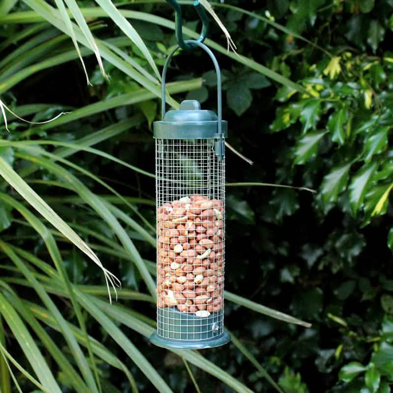 Set of 3 Garden Bird Feeders Hanging Suet Fat Ball Holder Seeds and Peanuts