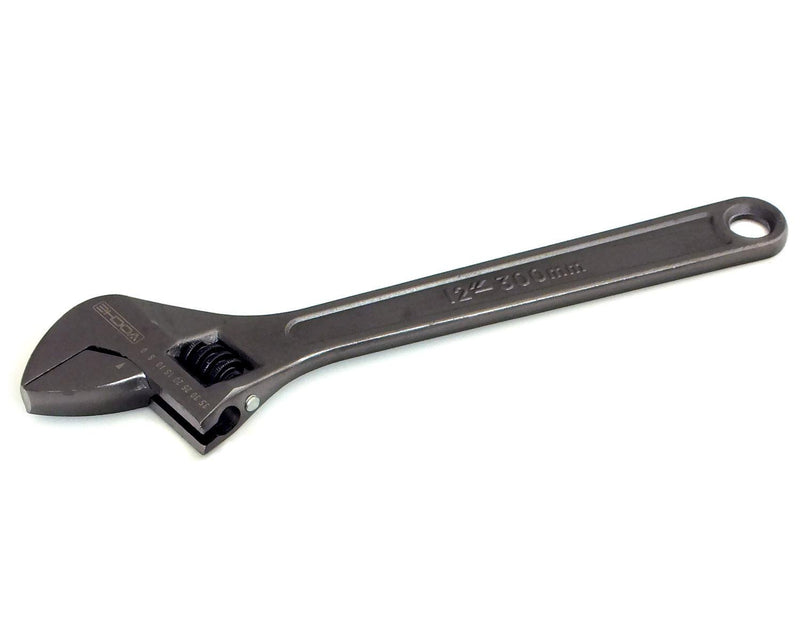 Black Adjustable Wrench 12" Heavy Duty Shifting Spanners Voche - tooltime.co.uk