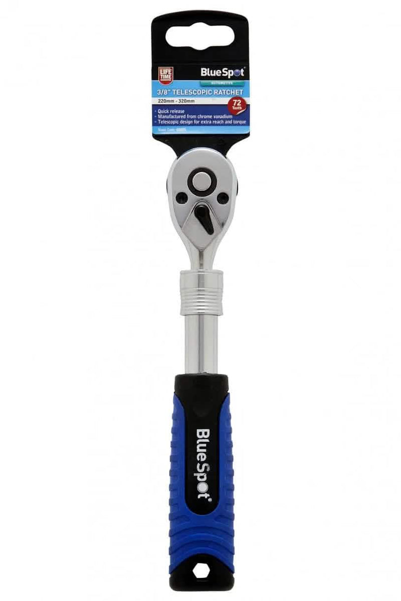 BlueSpot 3x TELESCOPIC EXTENDABLE QUICK RELEASE REVERSIBLE RATCHET HANDLES 1/4" 3/8" 1/2"