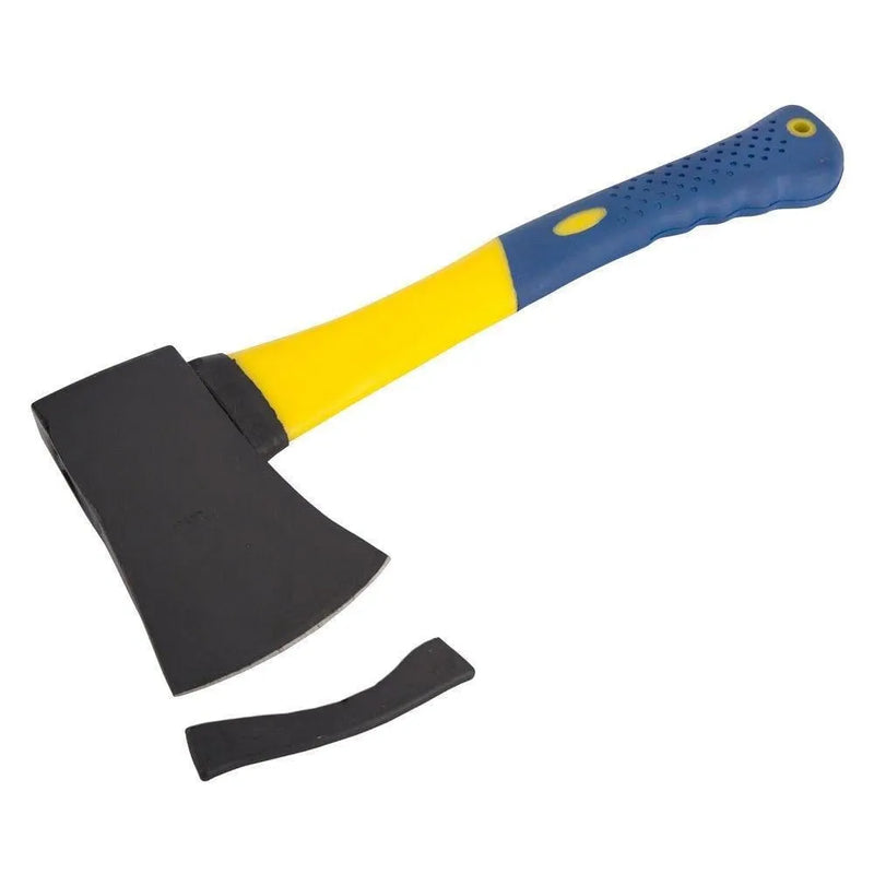 BlueSpot Axe 1.5lb HAND AXE FIBREGLASS SHAFT RUBBER GRIP HANDLE **LIFETIME WARRANTY** - WOOD