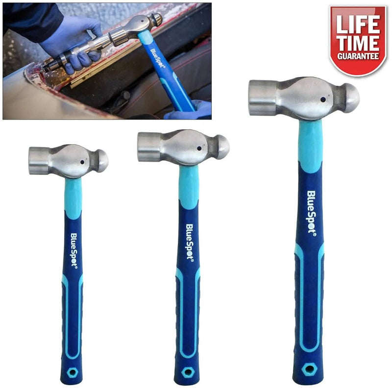 BlueSpot BLUESPOT 3 PCE BALL PEIN HAMMER SET 8OZ 16OZ 32OZ LIFETIME WARRANTY