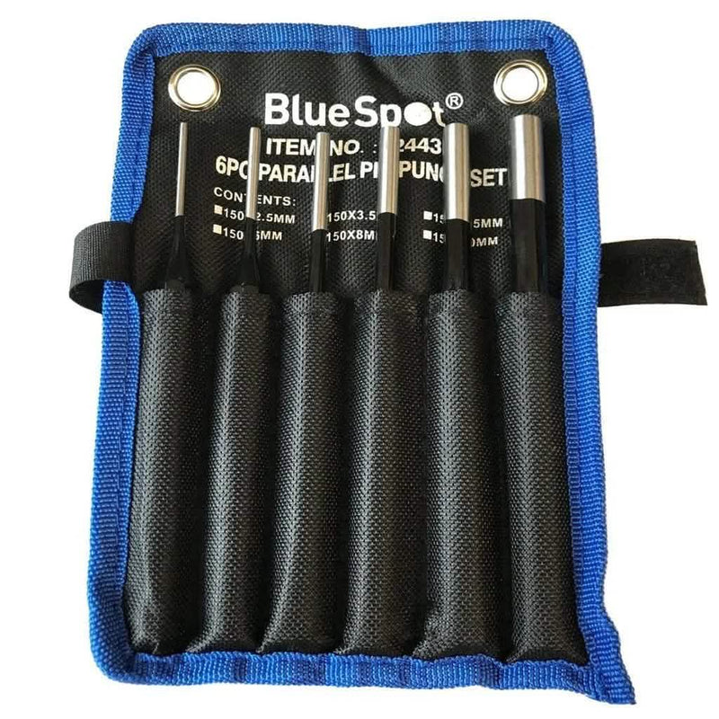 BlueSpot BLUESPOT 6 PCE PARALLEL PIN PUNCH SET 2.5 3.5 4.5 6 8 10mm LIFETIME WARRANTY