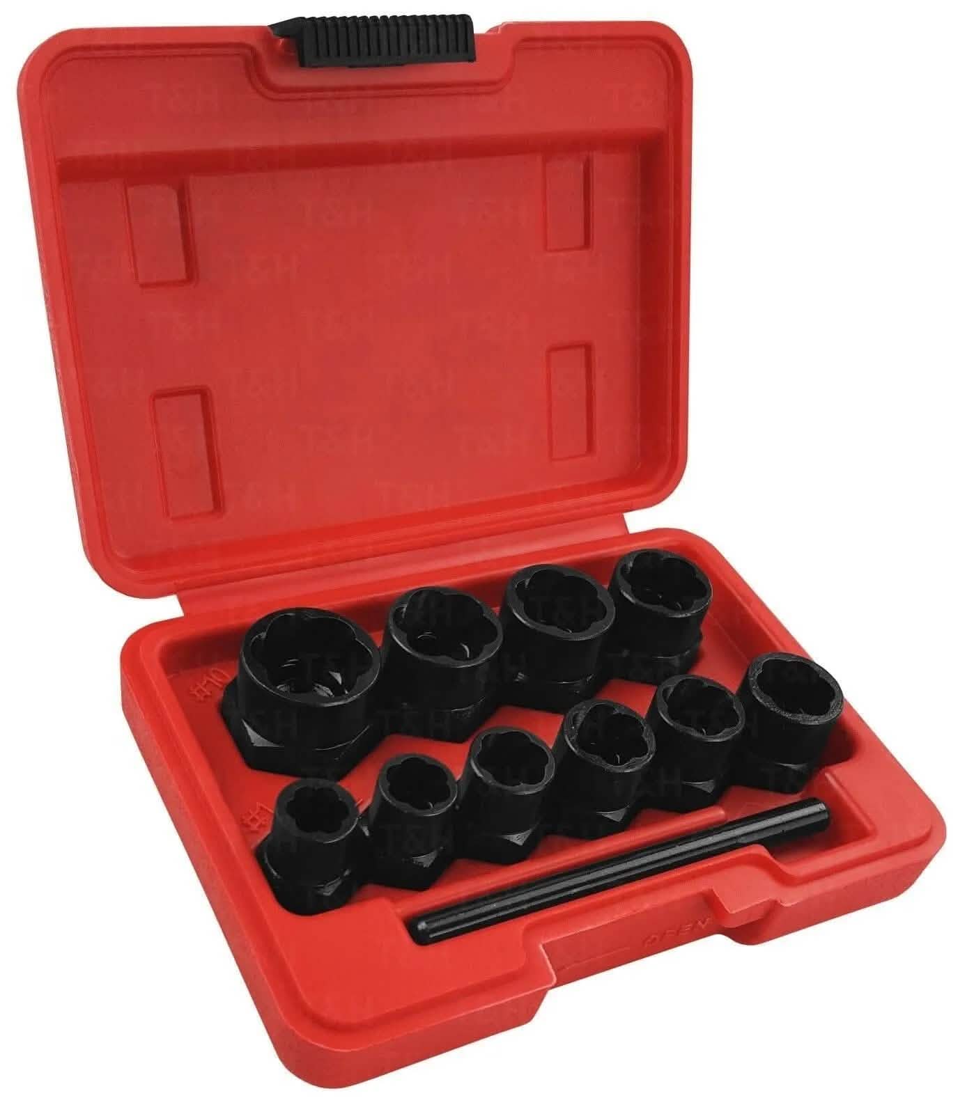 BlueSpot Locking Wheel Nut Removers 11Pc 3/8" Nut Bolt Stud Extractor Twist Socket Set