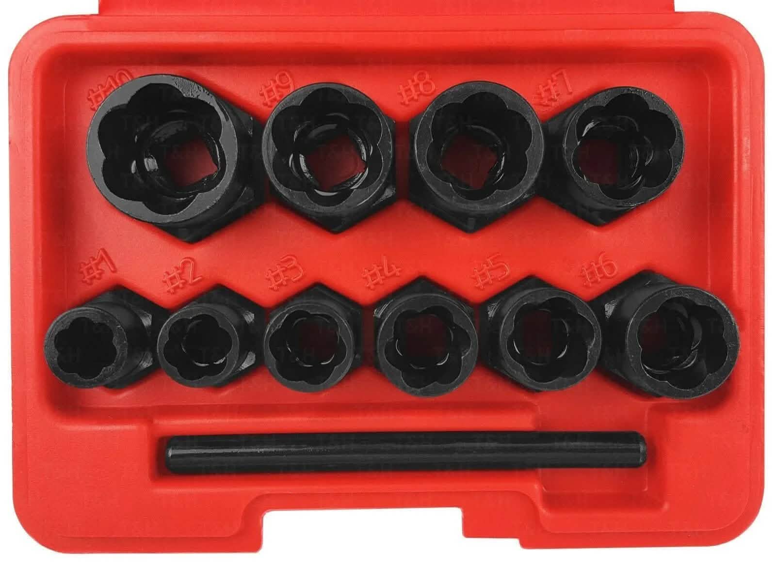 BlueSpot Locking Wheel Nut Removers 11Pc 3/8" Nut Bolt Stud Extractor Twist Socket Set