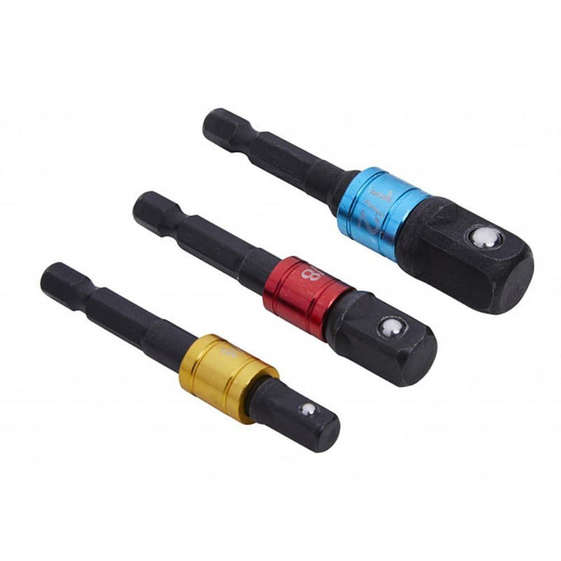 Bluespot Socket Adaptor Set Impact Socket Adaptor Set 1/4 3/8 1/2 Colour Coded Cr-V Lifetime Warranty 3Pc
