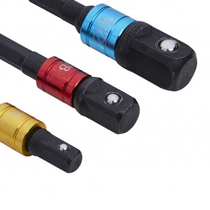Bluespot Socket Adaptor Set Impact Socket Adaptor Set 1/4 3/8 1/2 Colour Coded Cr-V Lifetime Warranty 3Pc