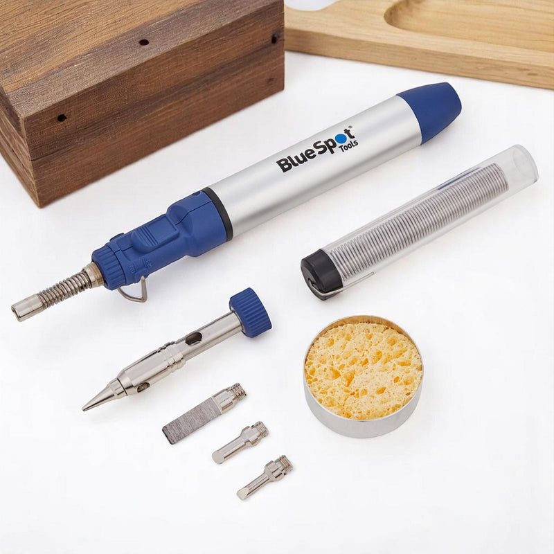 Cordless Butane Gas Soldering Iron Blow Torch | Micro Soldering Terminal Set with Case