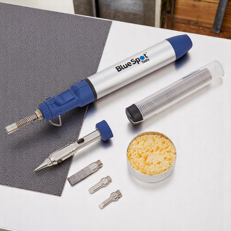 Cordless Butane Gas Soldering Iron Blow Torch | Micro Soldering Terminal Set with Case
