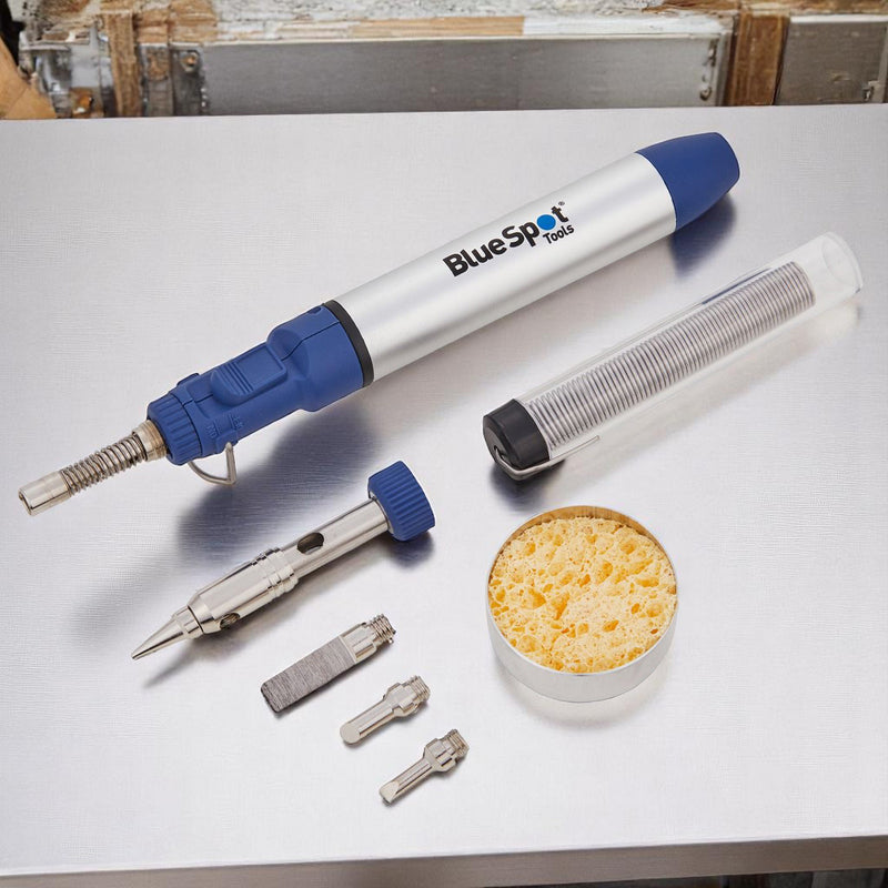 Cordless Butane Gas Soldering Iron Blow Torch | Micro Soldering Terminal Set with Case