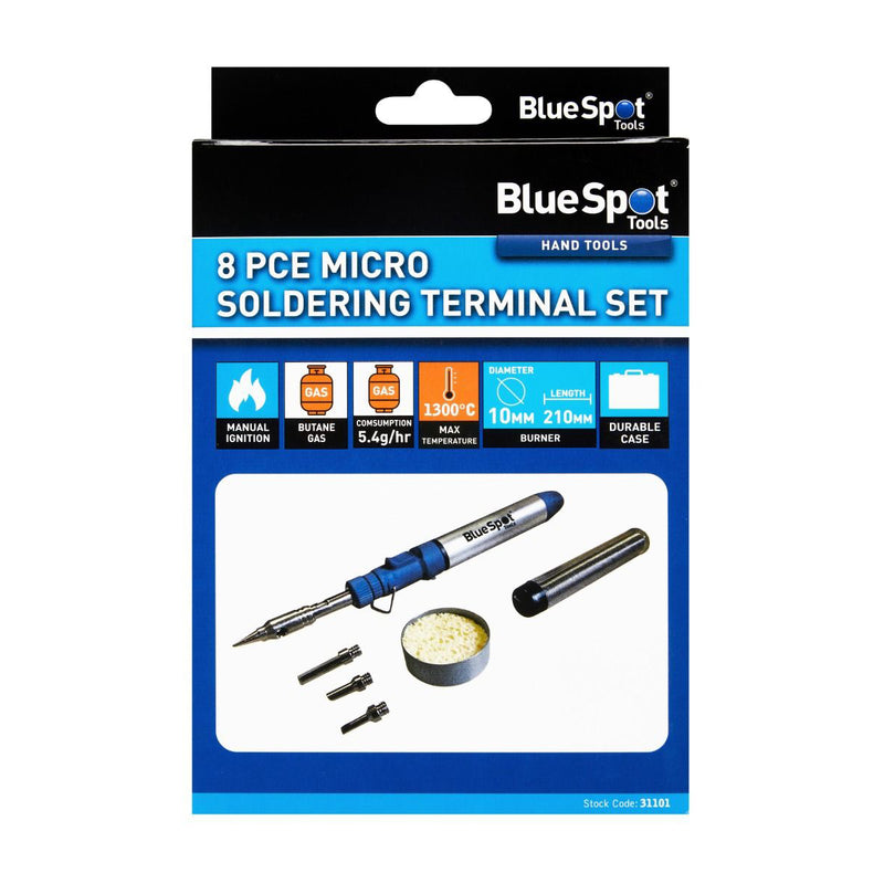 Cordless Butane Gas Soldering Iron Blow Torch | Micro Soldering Terminal Set with Case