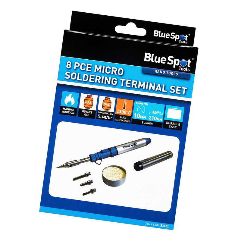 Cordless Butane Gas Soldering Iron Blow Torch | Micro Soldering Terminal Set with Case