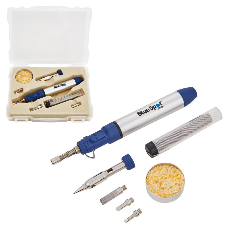 Cordless Butane Gas Soldering Iron Blow Torch | Micro Soldering Terminal Set with Case