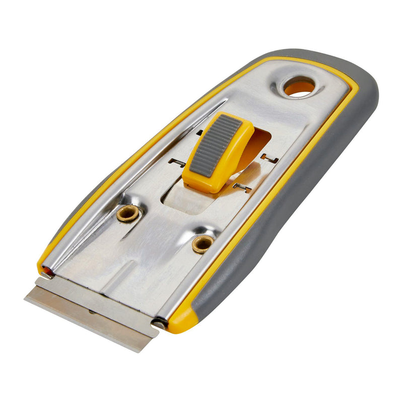 Retractable Steel Window Scraper Glass Paint Sticker Glue Removing Tool with Blade