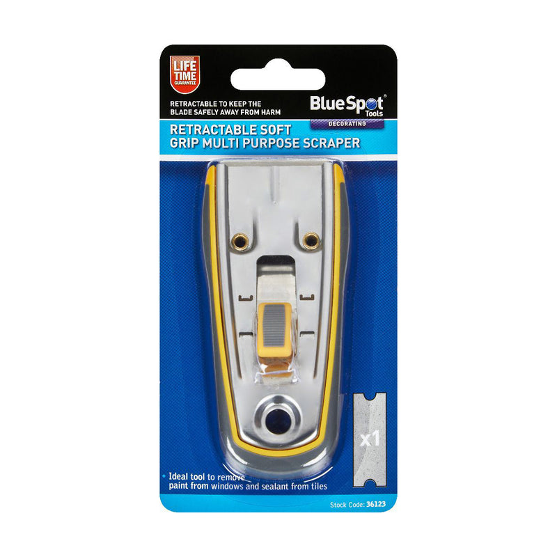 Retractable Steel Window Scraper Glass Paint Sticker Glue Removing Tool with Blade