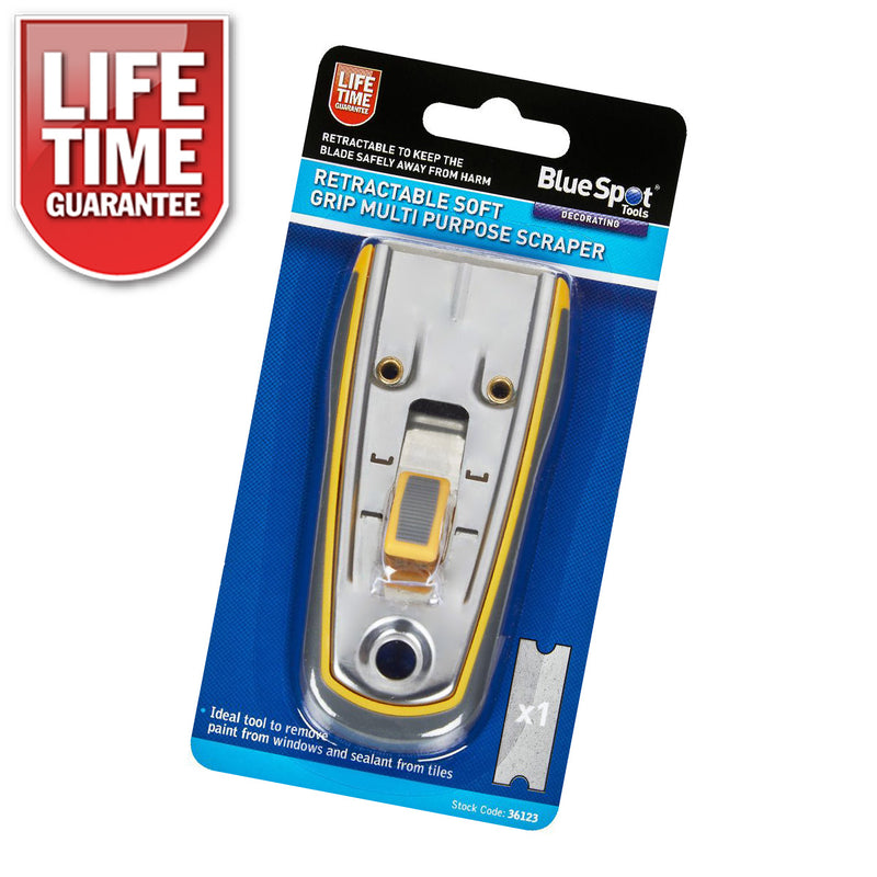 Retractable Steel Window Scraper Glass Paint Sticker Glue Removing Tool with Blade