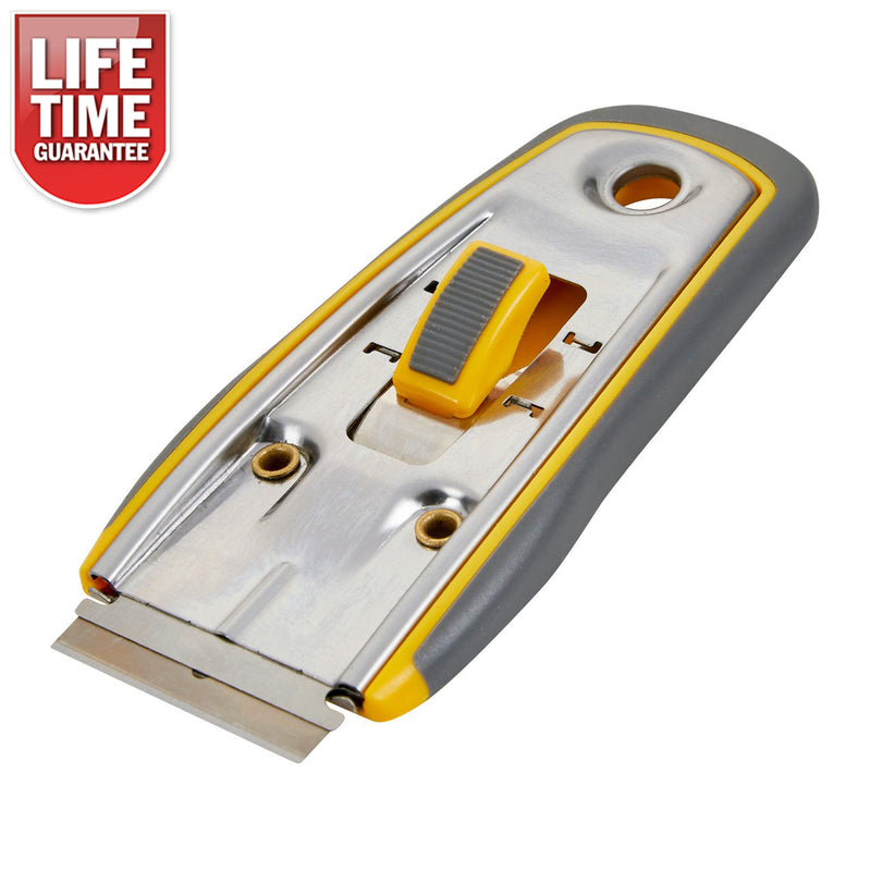 Retractable Steel Window Scraper Glass Paint Sticker Glue Removing Tool with Blade