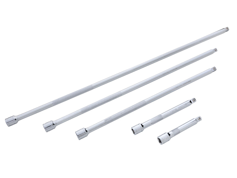 5pc 3/8" Drive Socket & Ratchet Extension Bars Set | Long Reach 100-600mm | Includes EVA Storage Tray