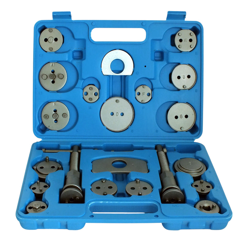 Disc Brake Caliper Wind Back Tool Kit Piston Rewind Universal 21pc Set c/w Case