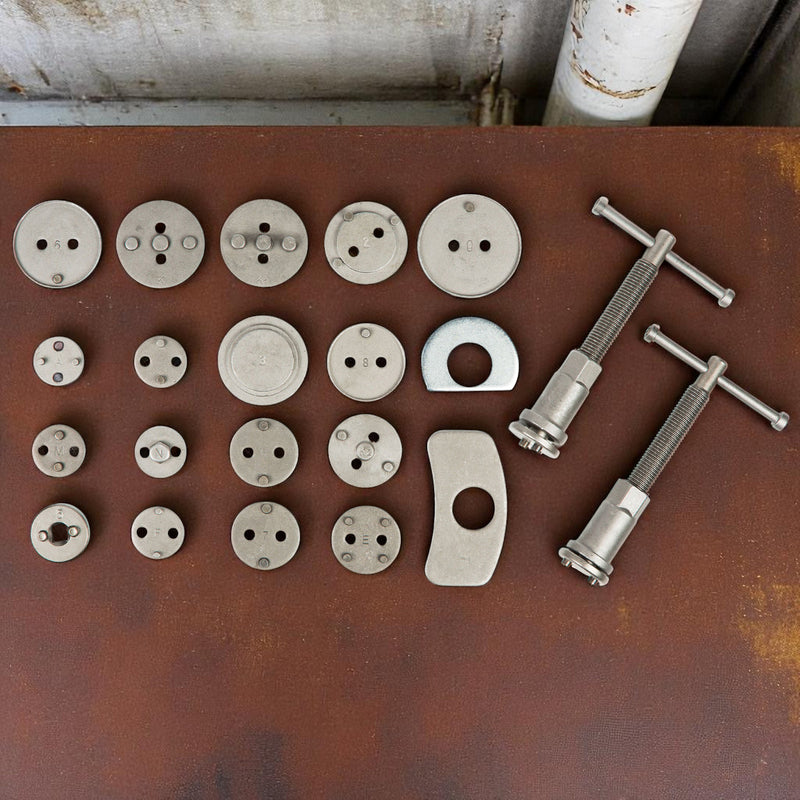 Disc Brake Caliper Wind Back Tool Kit Piston Rewind Universal 21pc Set c/w Case