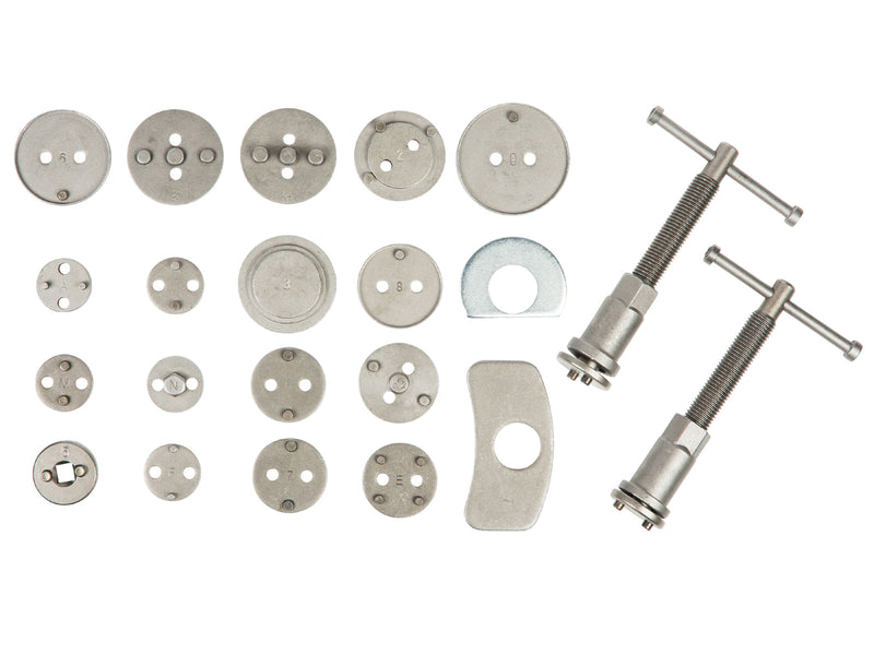 Disc Brake Caliper Wind Back Tool Kit Piston Rewind Universal 21pc Set c/w Case