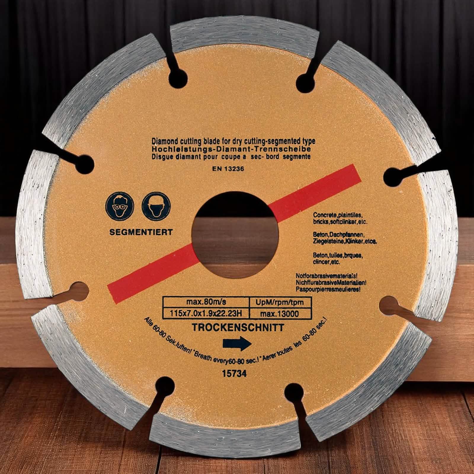 Pack of 3 x 115mm 4.5" Angle Grinder Blades Diamond Discs Masonry Stone Cutting
