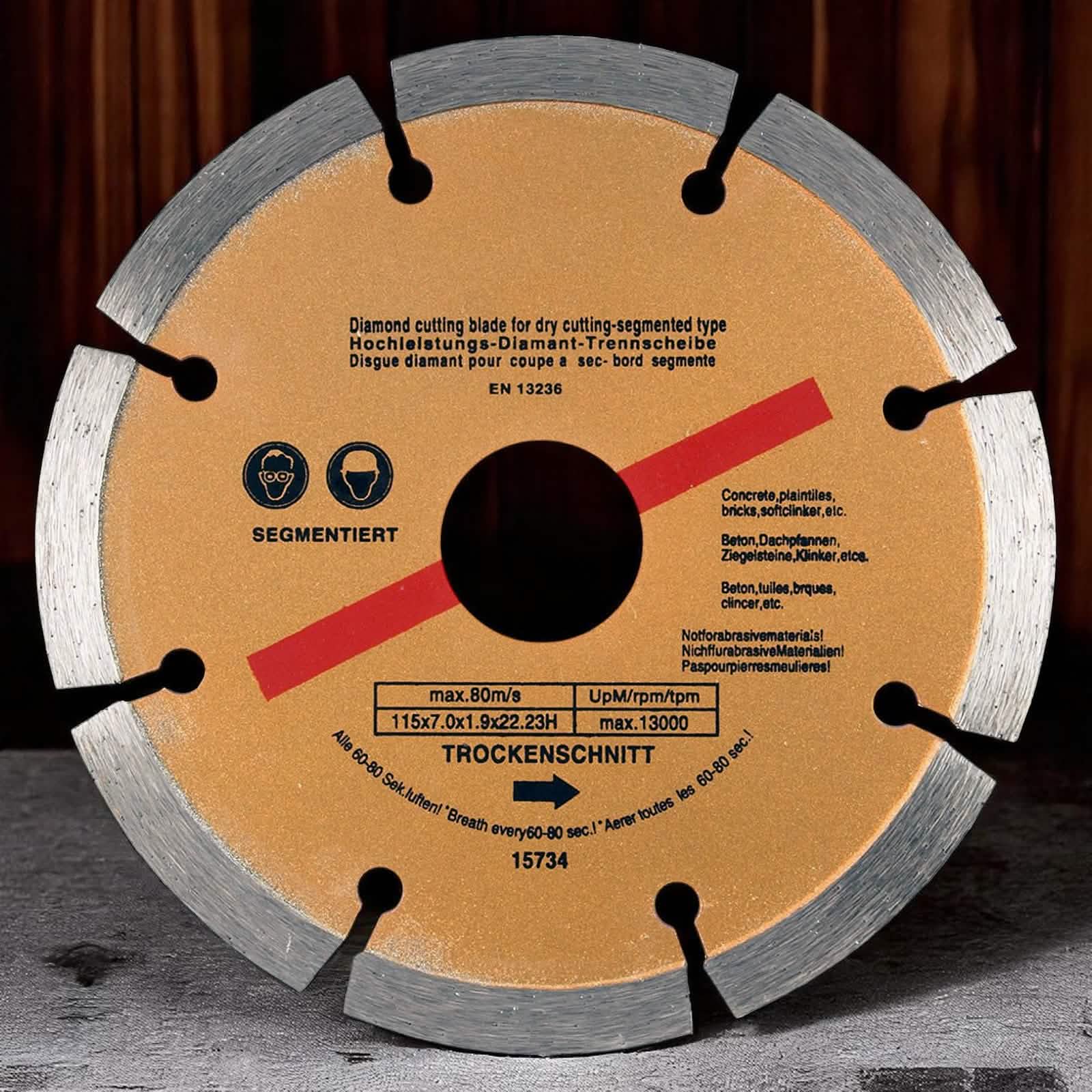Pack of 3 x 115mm 4.5" Angle Grinder Blades Diamond Discs Masonry Stone Cutting