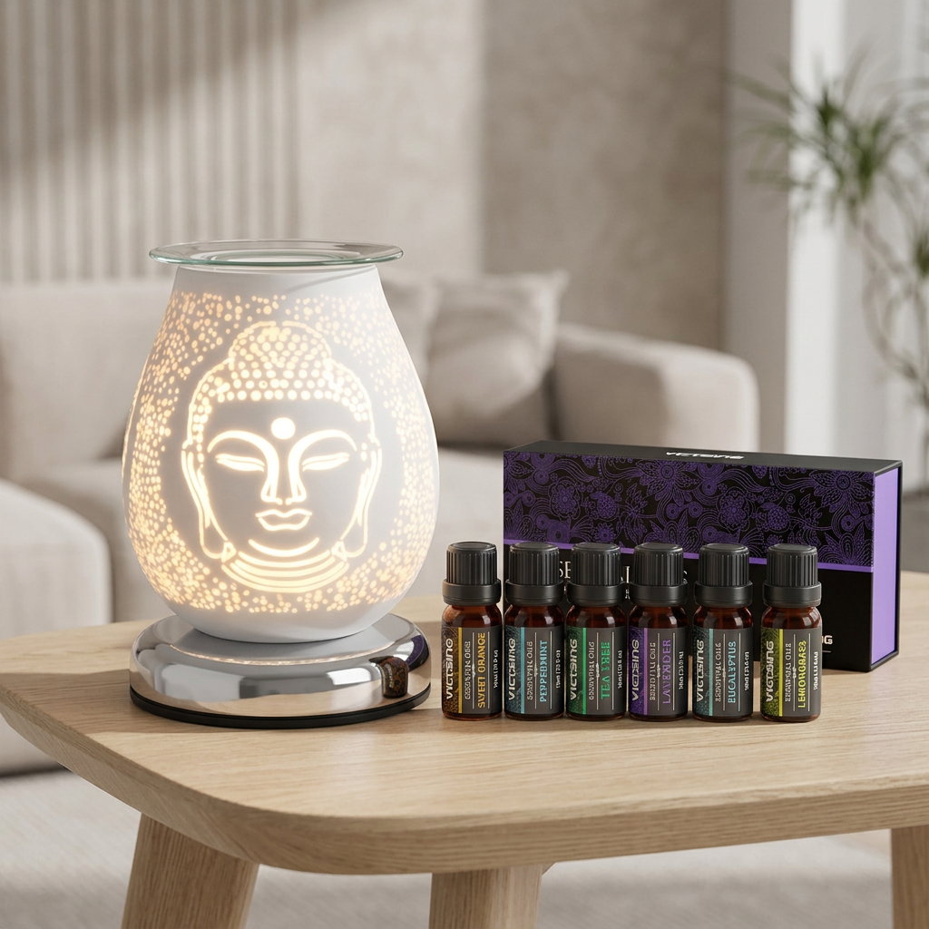 AR1641 electric warmer with VTHM179BA six-bottle essential oil set