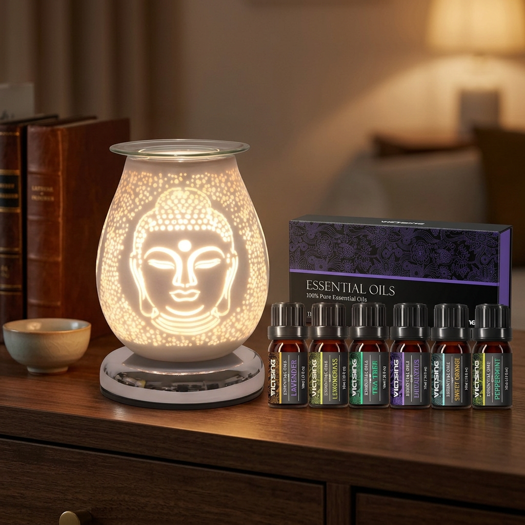 AR1641 electric warmer with VTHM179BA six-bottle essential oil set