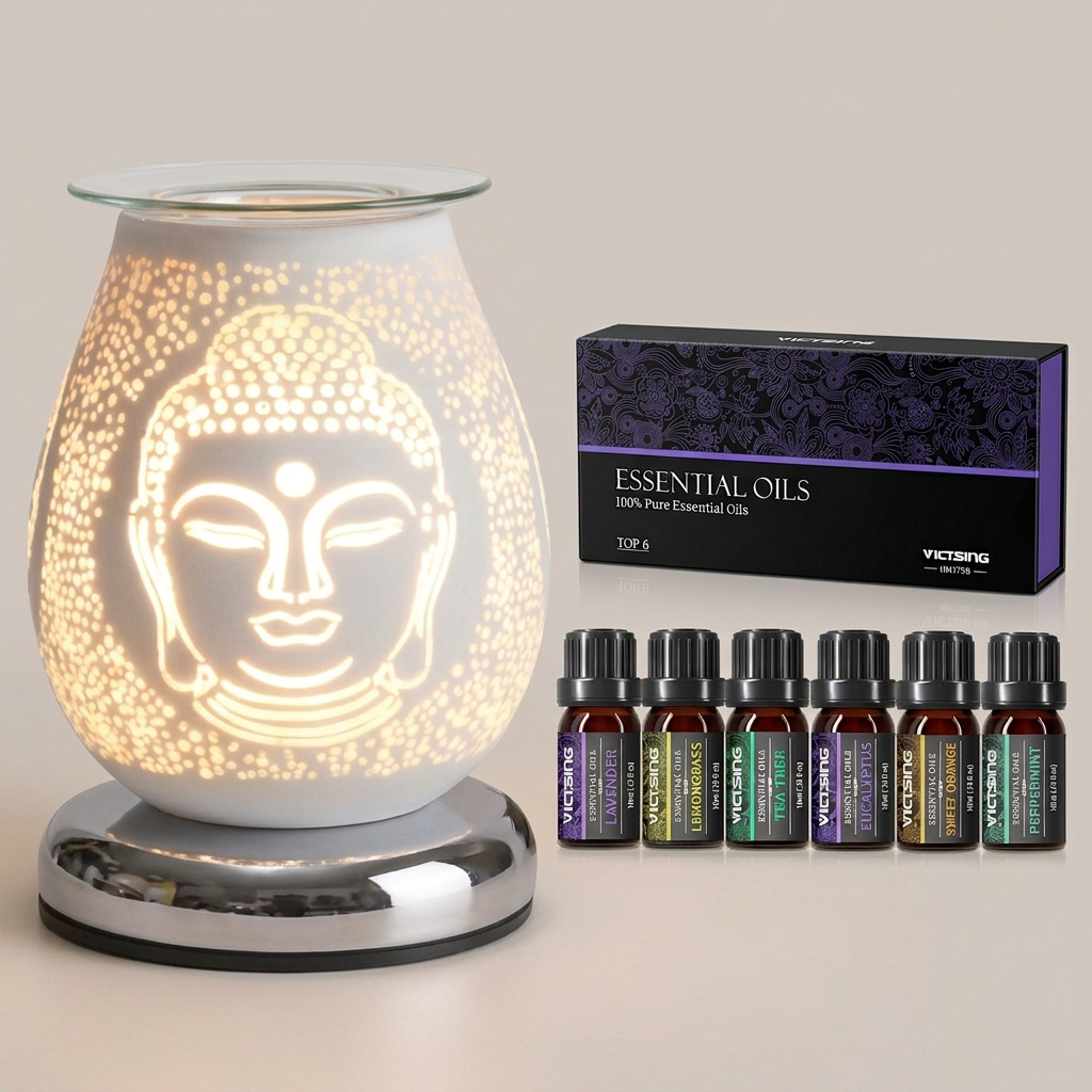 AR1641 electric warmer with VTHM179BA six-bottle essential oil set