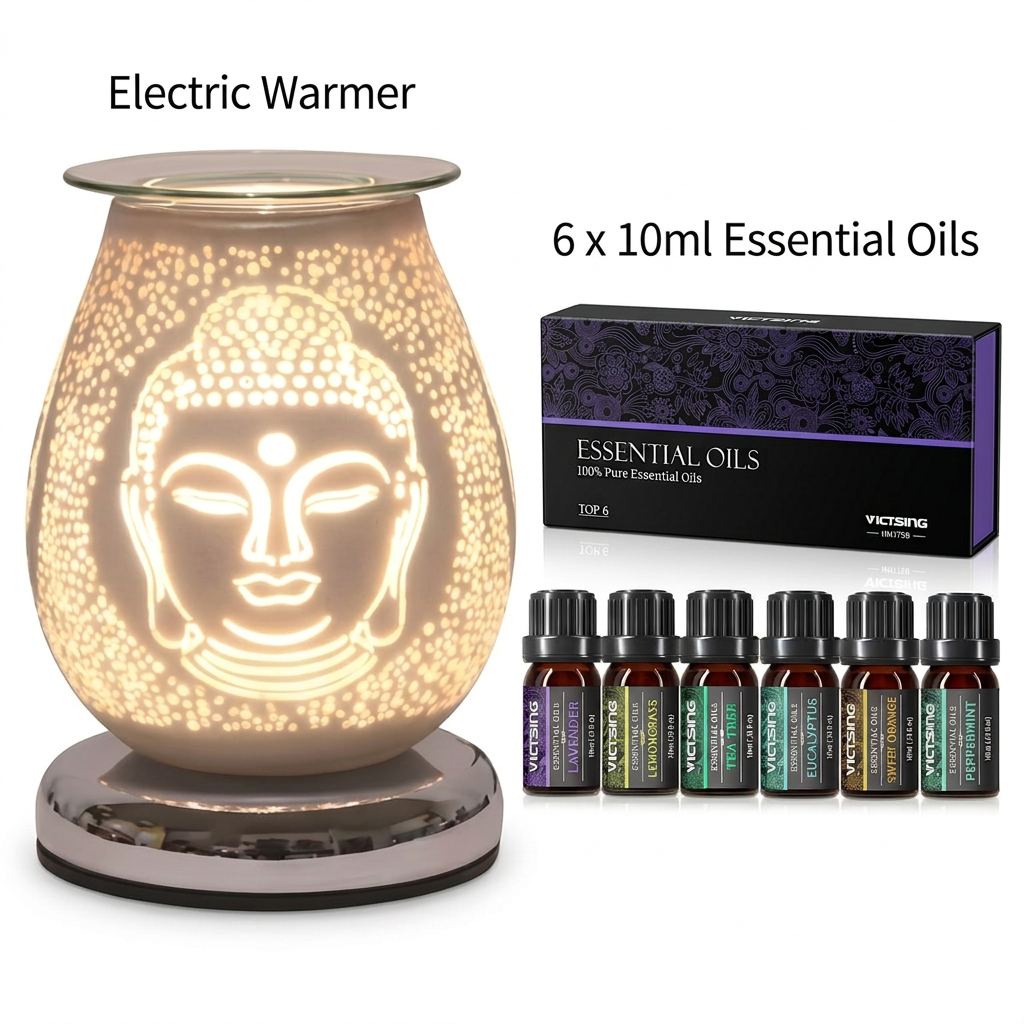 AR1641 electric warmer with VTHM179BA six-bottle essential oil set