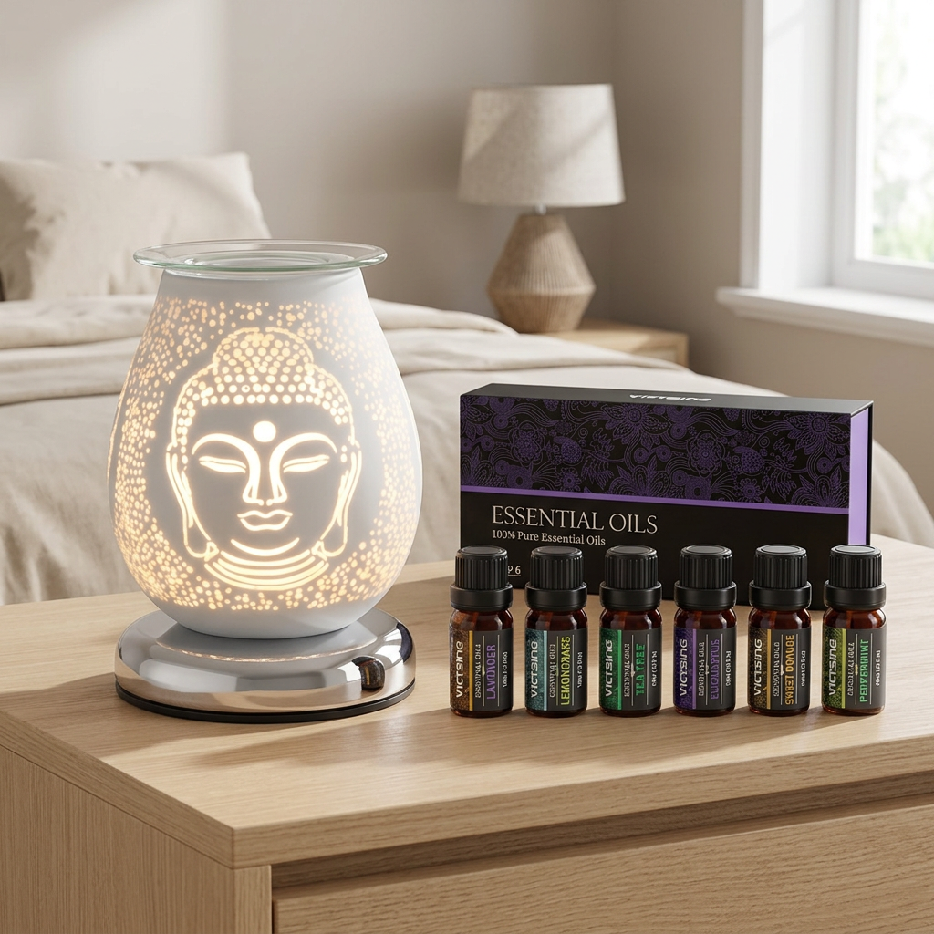 AR1641 electric warmer with VTHM179BA six-bottle essential oil set