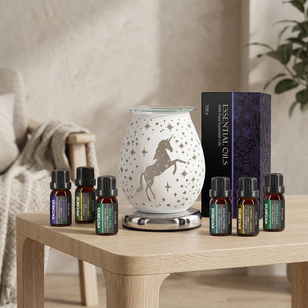 AR1815 electric warmer with VTHM179BA six-bottle essential oil set