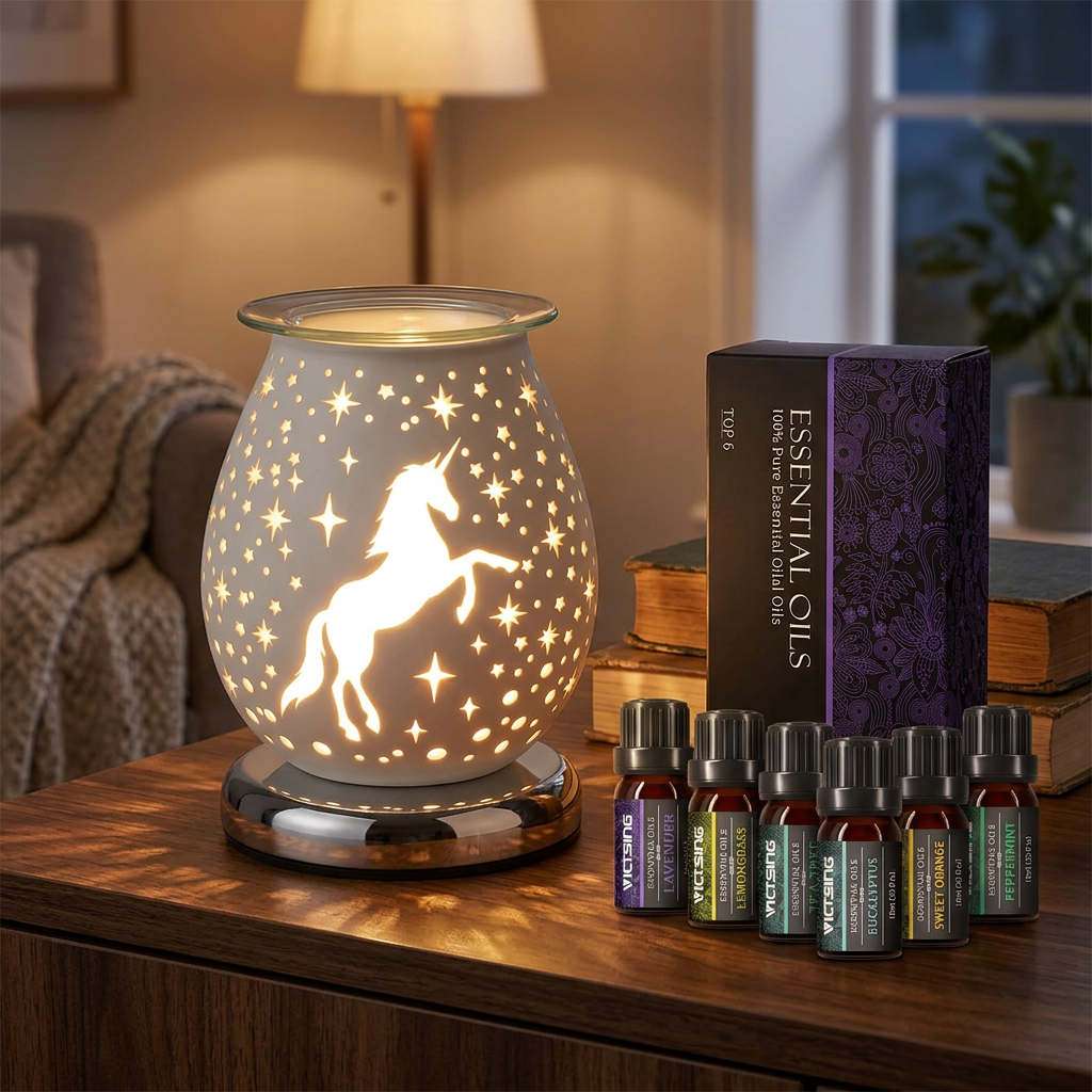 AR1815 electric warmer with VTHM179BA six-bottle essential oil set