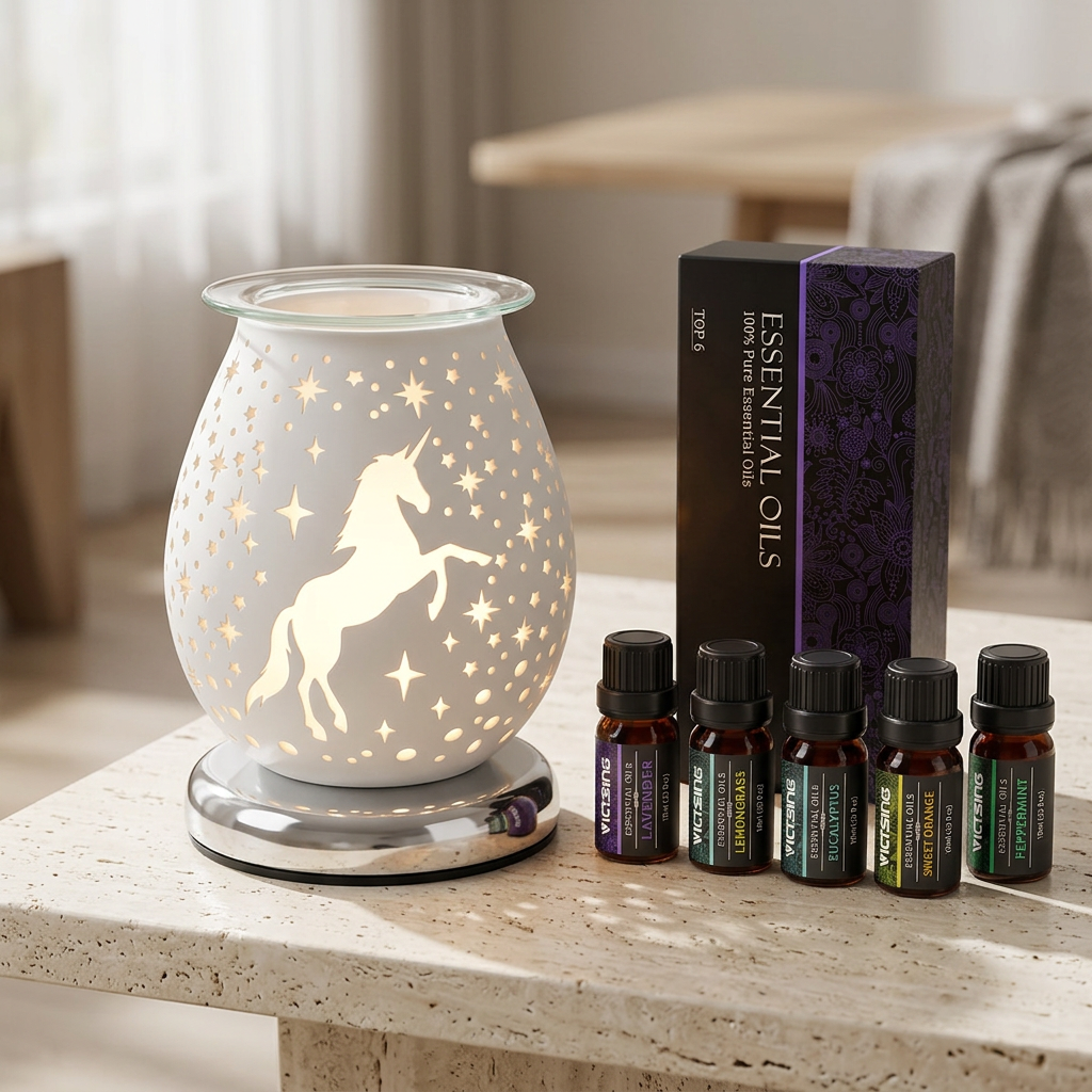 AR1815 electric warmer with VTHM179BA six-bottle essential oil set