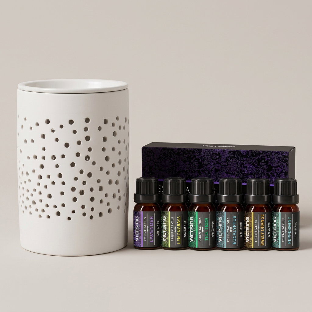 Y58J electric warmer with VTHM179BA six-bottle essential oil set