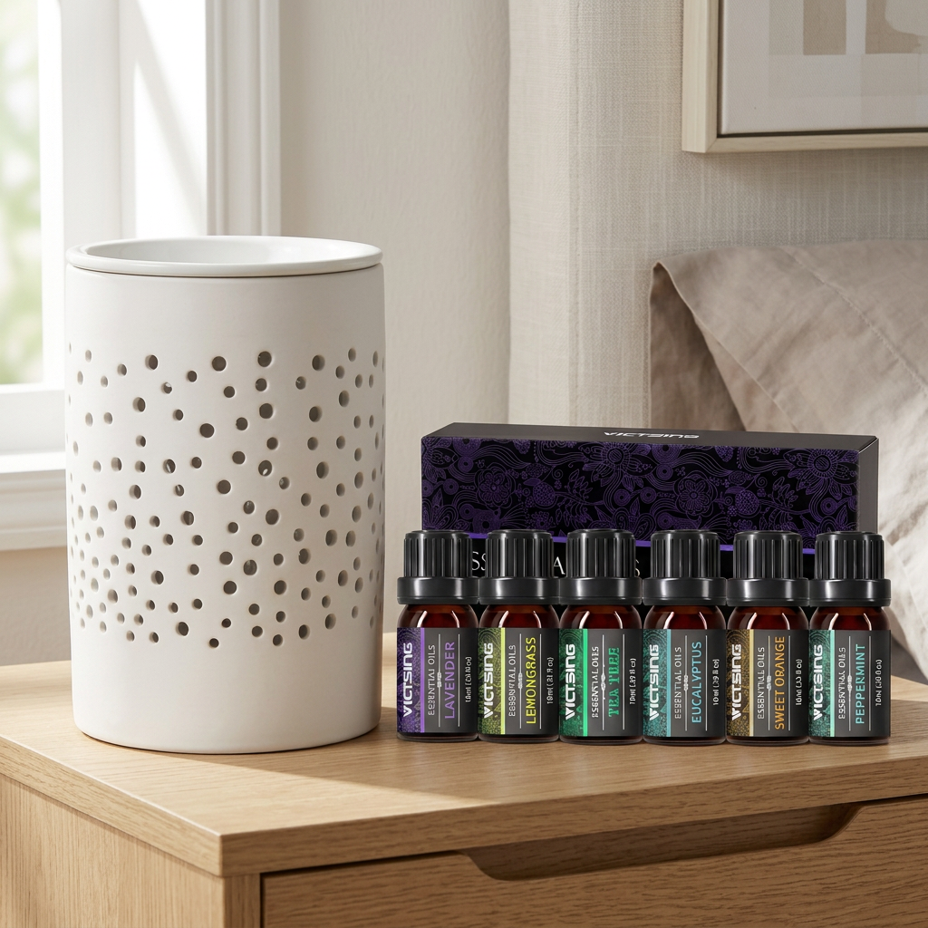 Y58J electric warmer with VTHM179BA six-bottle essential oil set