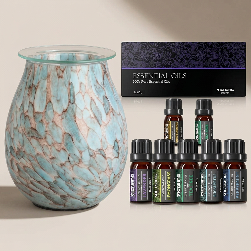 ZT6W electric warmer with VTHM179BA six-bottle essential oil set