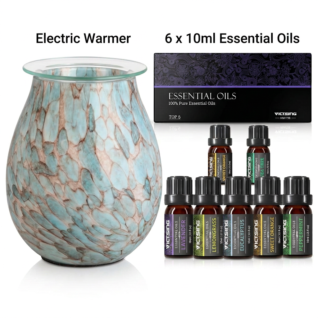 ZT6W electric warmer with VTHM179BA six-bottle essential oil set