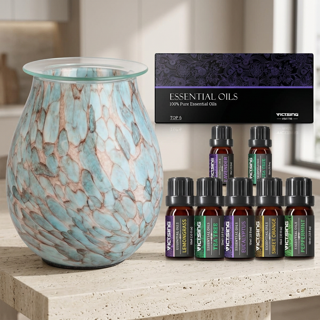 ZT6W electric warmer with VTHM179BA six-bottle essential oil set